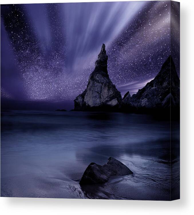 Night Canvas Print featuring the photograph Prelude to Divinity by Jorge Maia