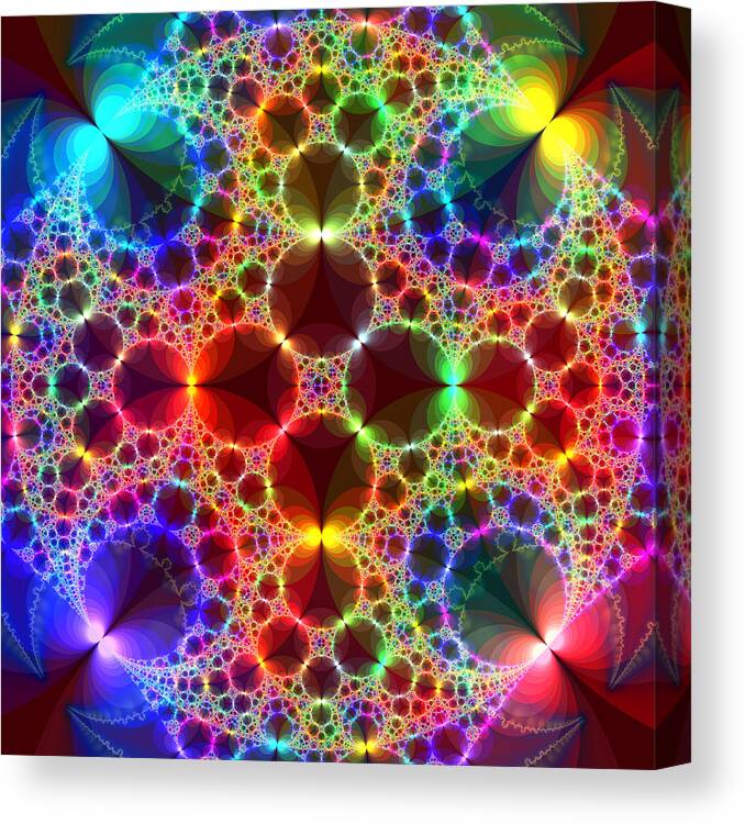 Fractal Canvas Print featuring the digital art Prism Bubbles by Tammy Wetzel