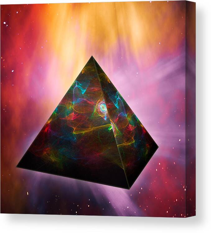 Pyramid Canvas Print featuring the digital art Pyramid of Souls by Rick Wicker