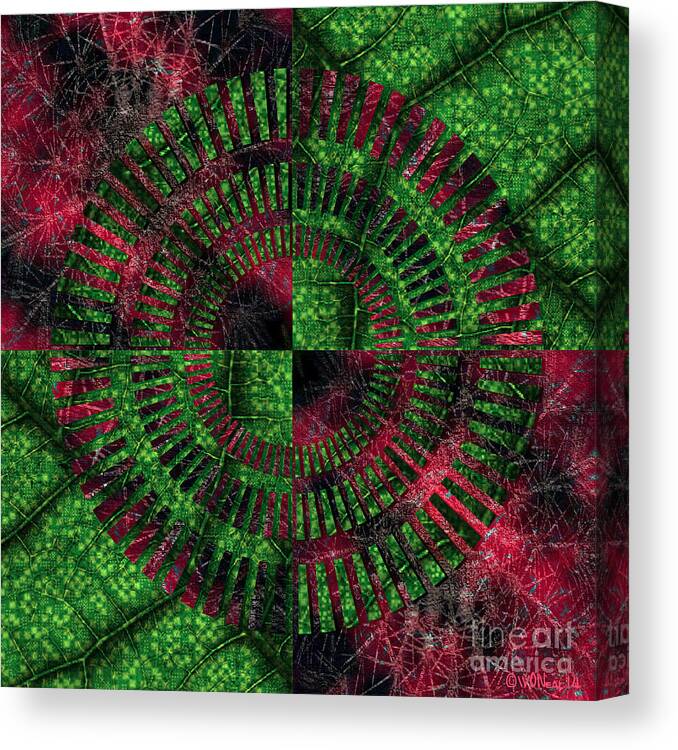 Conceptuals Canvas Print featuring the digital art Quarter Fusion 2 by Walter Neal