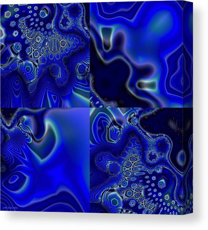 Abstract Canvas Print featuring the digital art Quarters of Midnight by Judi Suni Hall