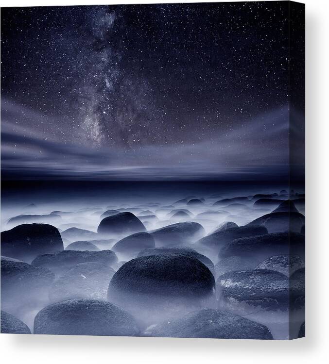 Night Canvas Print featuring the photograph Quest for the unknown by Jorge Maia