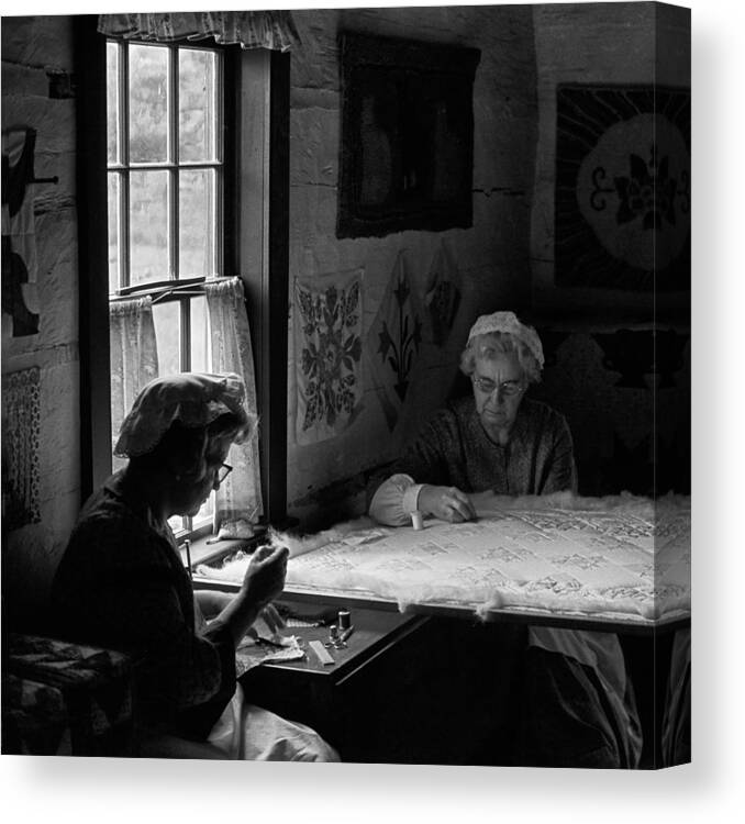 Canada Canvas Print featuring the photograph Quilters by Mike Schaffner