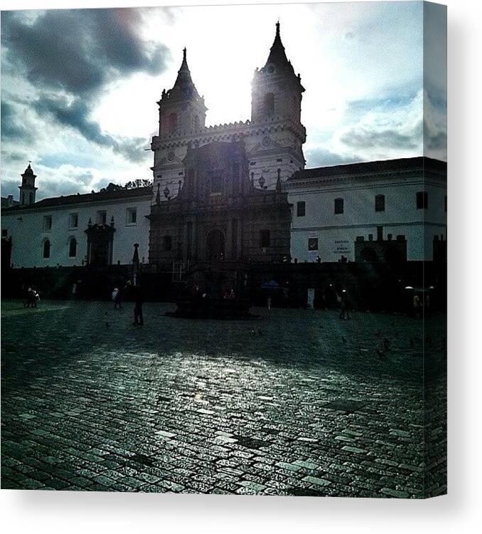 Afternoon Canvas Print featuring the photograph #quito #street #afternoon #arquitecture by Martin Endara