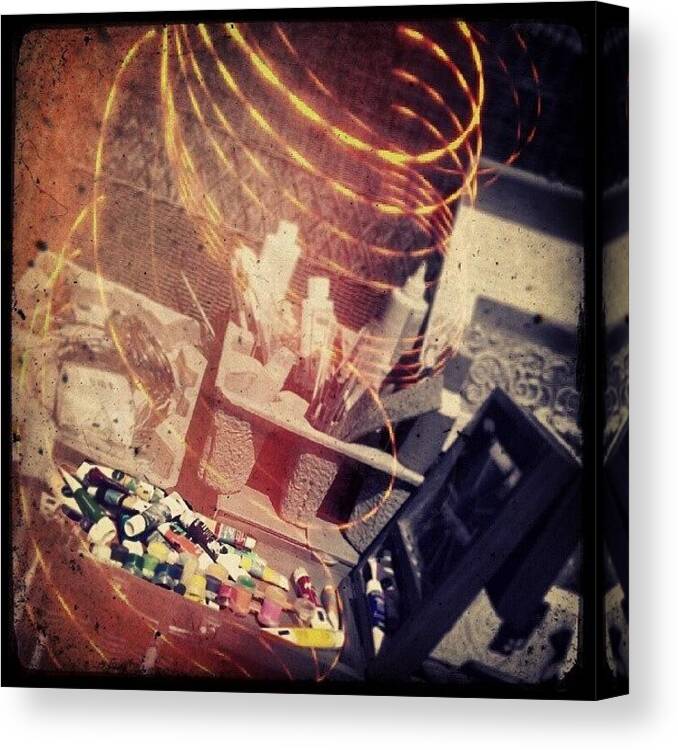 Rabbit Hole Canvas Print featuring the photograph Rabbit Hole by Charlie Cliques