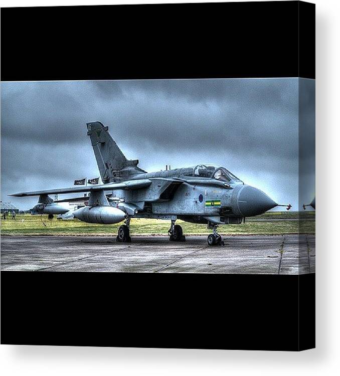  Canvas Print featuring the photograph Raf Tornado At South East Airshow 2013 by Dan Slade