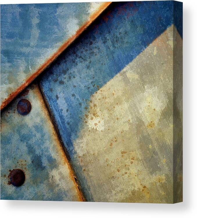 Raw Steel Canvas Print featuring the photograph Raw Steel...blue by Tom Druin