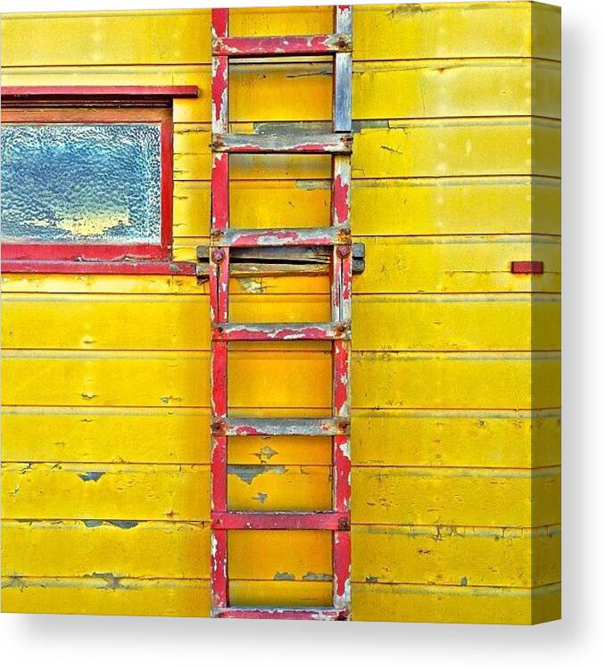 Sanfrancisco Canvas Print featuring the photograph Red Ladder by Julie Gebhardt