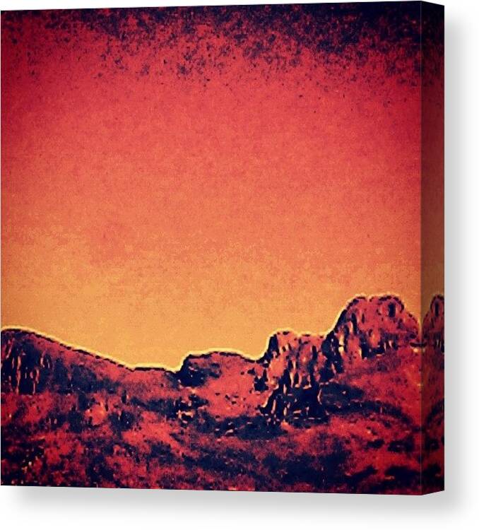 Scenery Canvas Print featuring the photograph Red Mountains #scenery #instamood by Myrna Fernandez