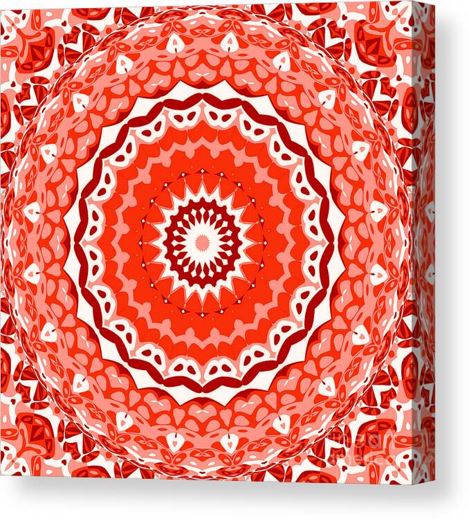 Abstract Canvas Print featuring the digital art Red Star by Ron Brown