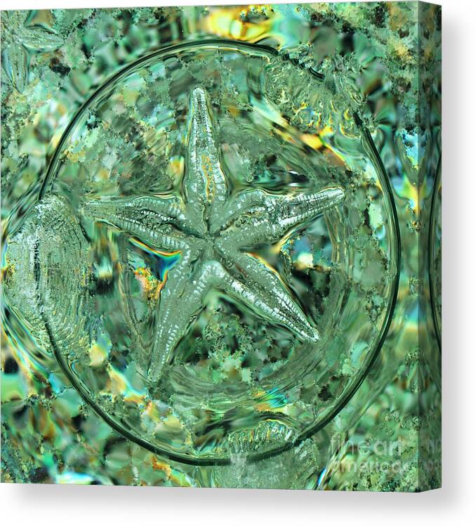 Refraction Of Light Canvas Print featuring the photograph Refraction Star by Josephine Cohn