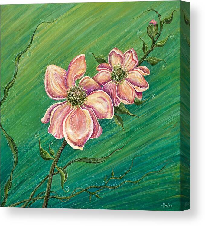 Floral Canvas Print featuring the painting Remember My Spirit by Tanielle Childers