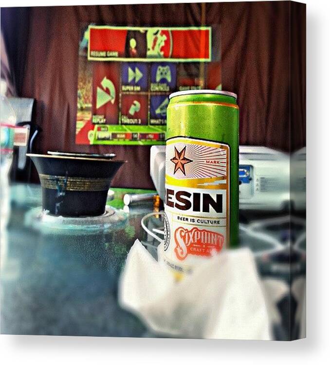 Sixpoint Canvas Print featuring the photograph #resin #sixpoint @sixpointbrewery by William Castro
