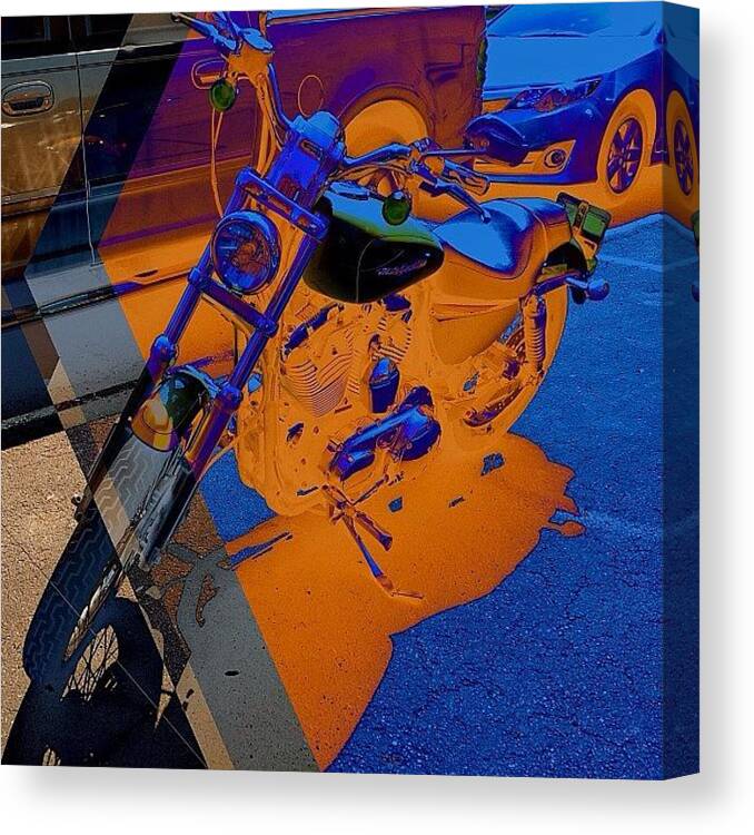 Harleydavidson Canvas Print featuring the photograph Ride: 
#instagramhub #instacool by Jimmy Aldridge