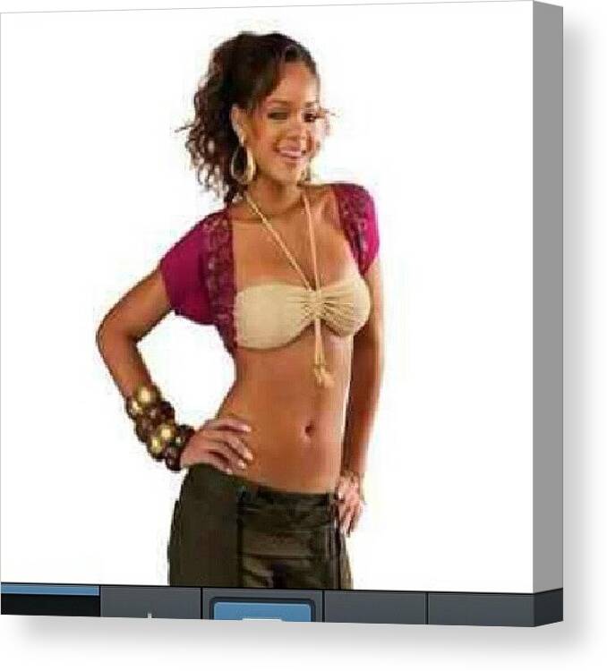 Beautiful Canvas Print featuring the photograph Rihanna When She Was Pon De Replay by Brandon Fisher