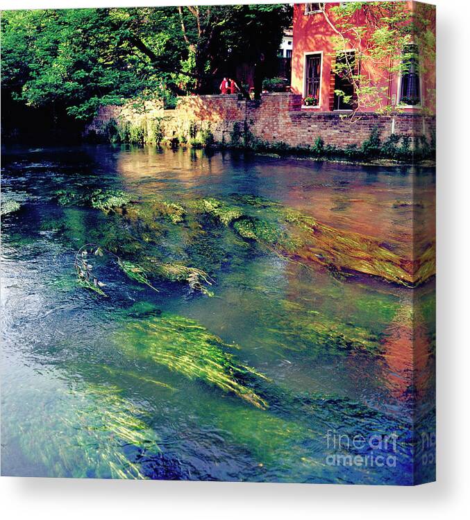 Heiko Canvas Print featuring the photograph River Sile in Treviso Italy by Heiko Koehrer-Wagner
