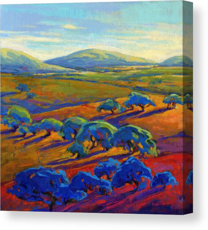 California Canvas Print featuring the painting Rolling Hills 2 by Konnie Kim