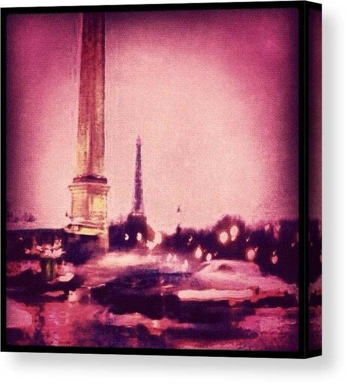 Paris Canvas Print featuring the photograph Rose Paris by Lluis Prieto