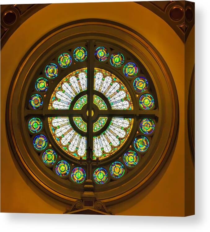 Rose Window Canvas Print featuring the photograph Rose Window by Jemmy Archer