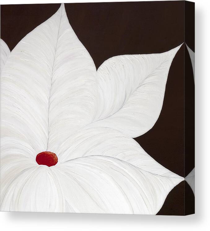 Flower Canvas Print featuring the painting Rosie's Red Flower by Tamara Nelson