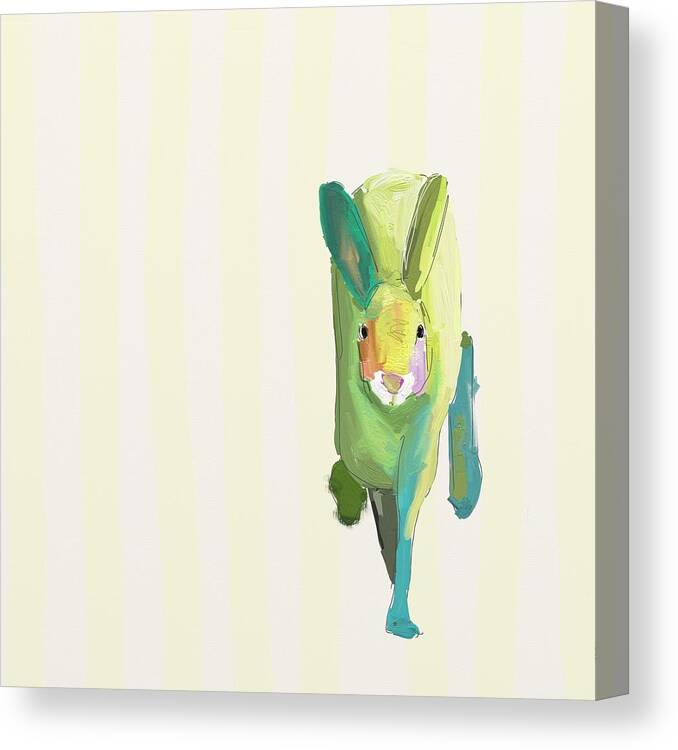 Bunny Canvas Print featuring the photograph Running Bunny by Cathy Walters