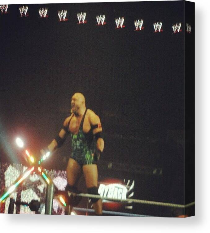 Ryback Canvas Print featuring the photograph #ryback Feed..... Me..... More!!! #wwe by Christopher M Moll