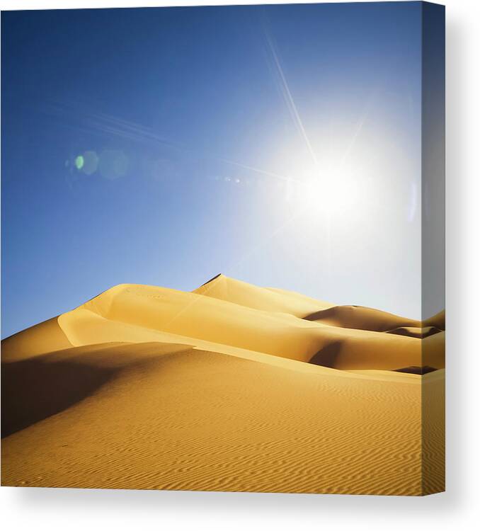 Scenics Canvas Print featuring the photograph Sahara Sun by Cinoby