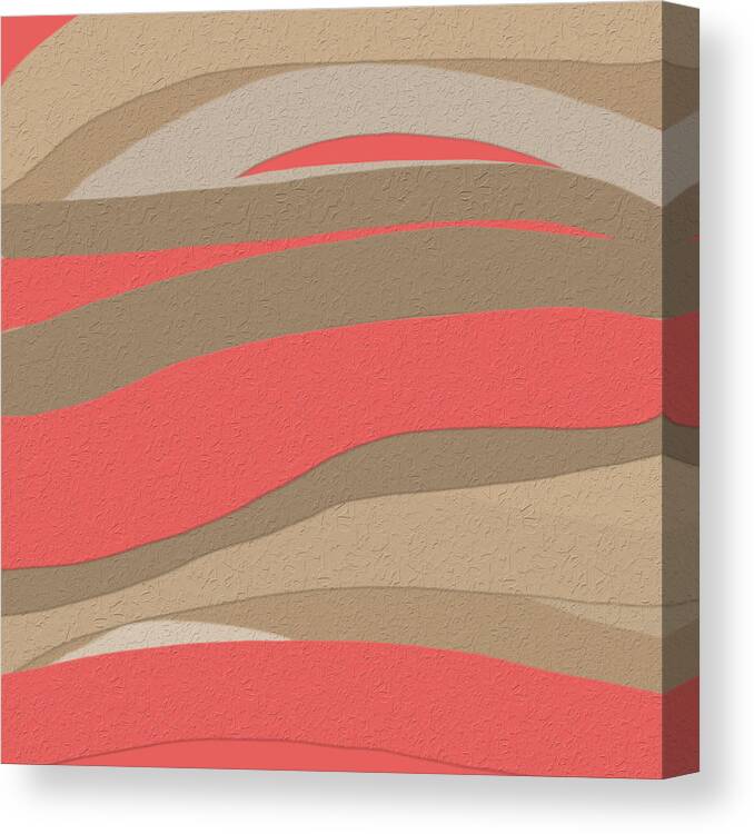 Sunset Abstract Canvas Print featuring the painting Sahara Sunset by Bonnie Bruno