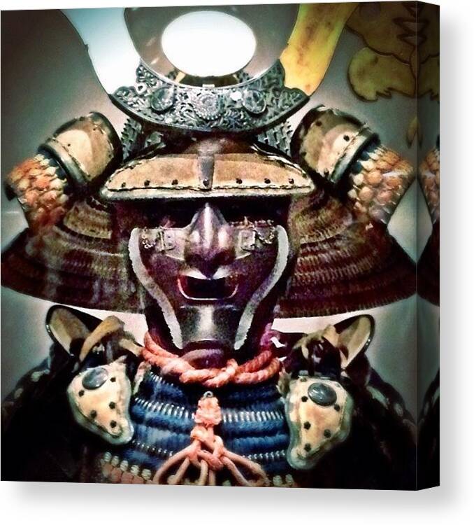 Latergram Canvas Print featuring the photograph Samurai Ferocity #latergram -- Check by Stone Grether