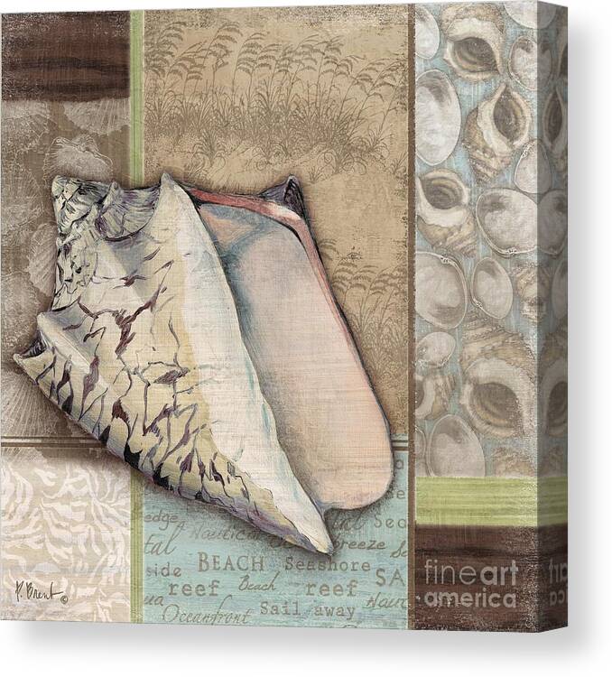 Shell Canvas Print featuring the painting Santa Rosa Shells I by Paul Brent