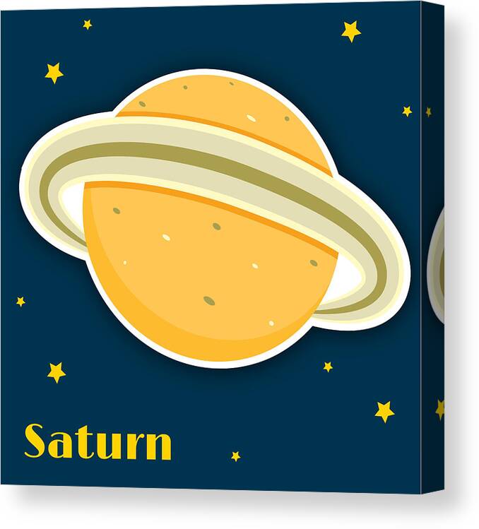 Saturn Canvas Print featuring the digital art Saturn by Christy Beckwith