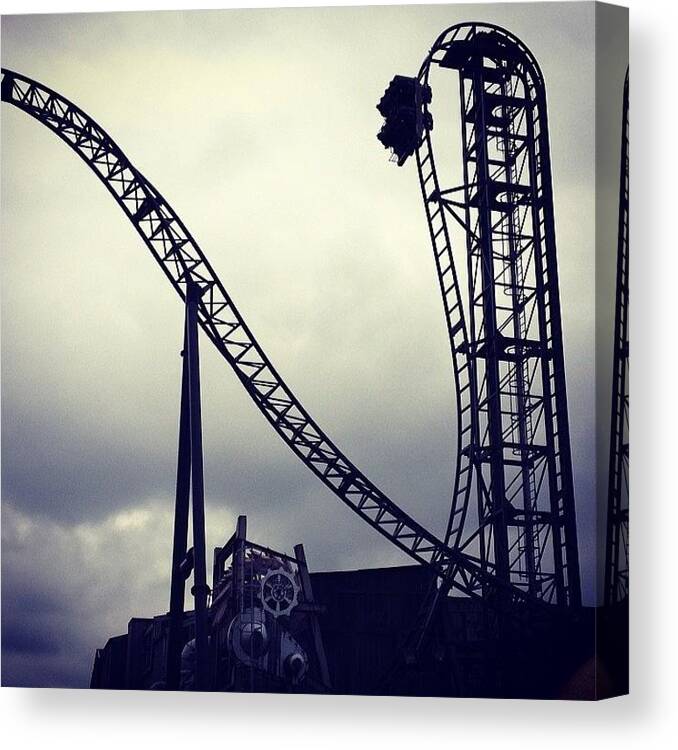 Thorpepark Canvas Print featuring the photograph Saw: The Ride At #thorpepark by Chris Mayo