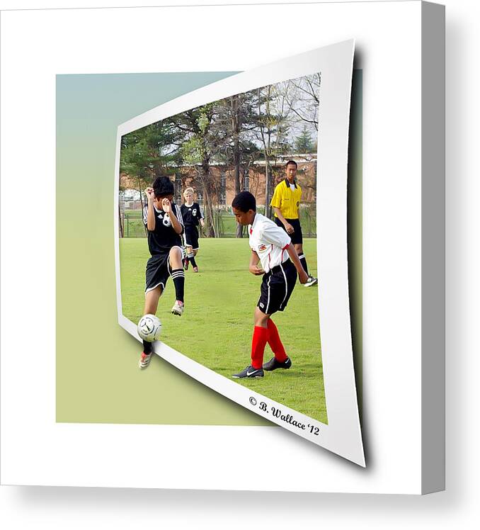 2d Canvas Print featuring the photograph School Soccer by Brian Wallace