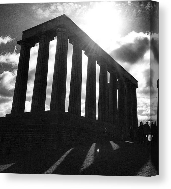 Edinburgh Canvas Print featuring the photograph Scotland's Parthenon. #edinburgh by Liv Wilder