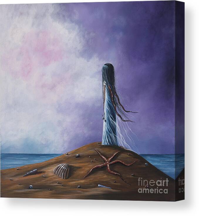 Seascape Canvas Print featuring the painting Sea Fairy by Shawna Erback by Moonlight Art Parlour