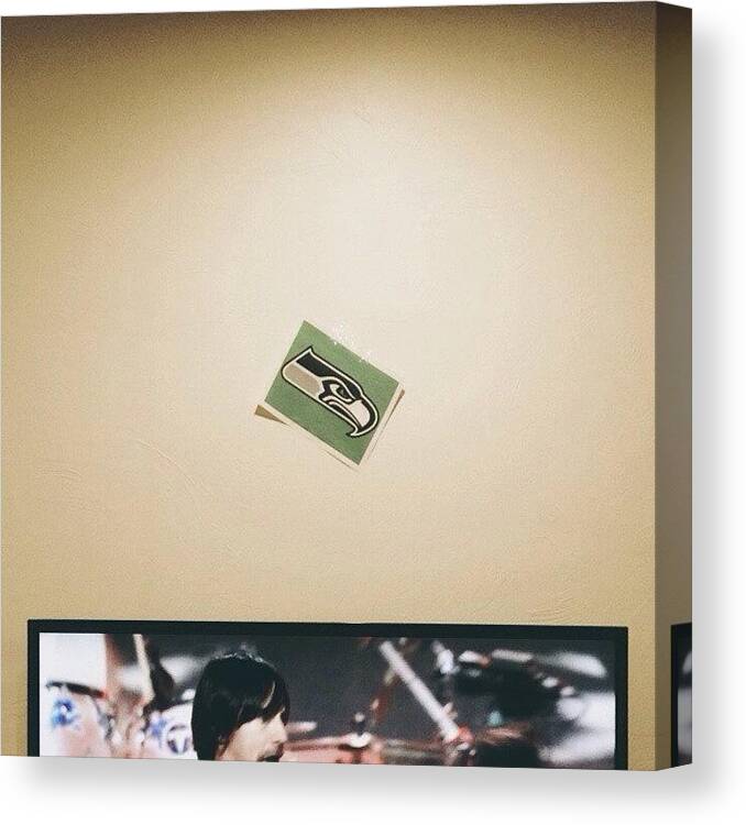 Vscocam Canvas Print featuring the photograph #seahawks #rhcp #vscocam #seattle by Seth Neilson