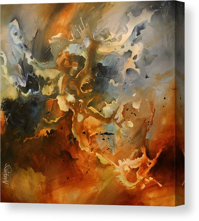 Large Canvas Print featuring the painting 'Searching for Chaos' by Michael Lang