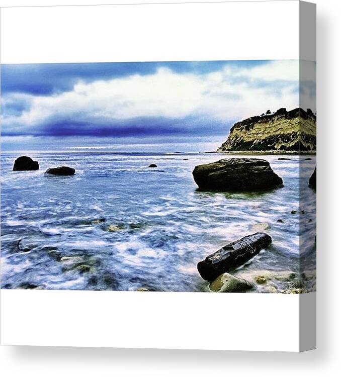  Canvas Print featuring the photograph Seaside | Lunada Bay | Canon 7d 12-24 F4 by Tyler Rice
