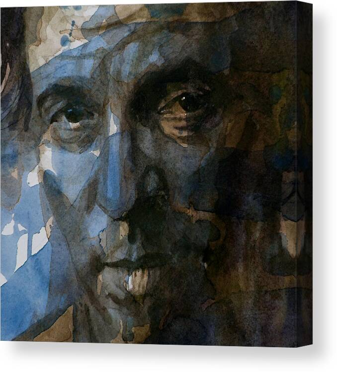 Bruce Springsteen Canvas Print featuring the painting Shackled and Drawn by Paul Lovering