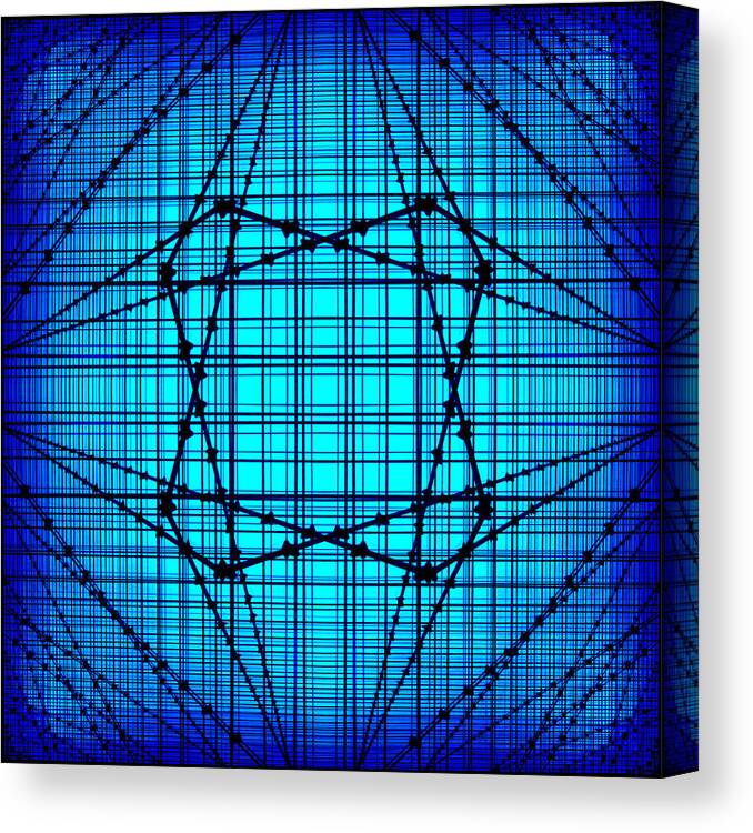 Blue Lines Canvas Print featuring the photograph Shades 14 by Mike McGlothlen