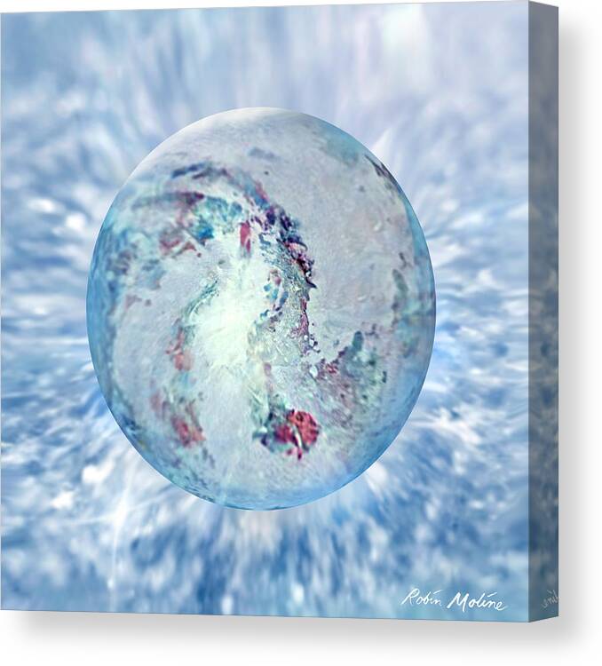 Winter Abstract Canvas Print featuring the painting Shades of Winter by Robin Moline