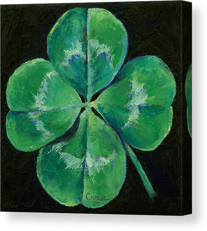 Shamrock Canvas Print featuring the painting Shamrock by Michael Creese