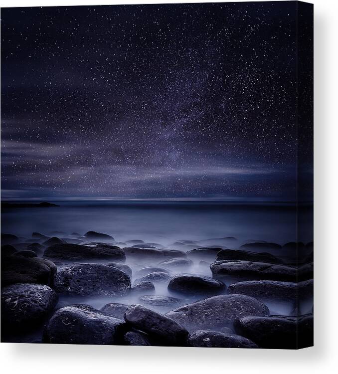 Night Canvas Print featuring the photograph Shining in darkness by Jorge Maia