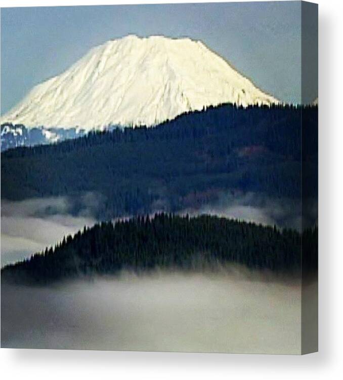 Mountain Canvas Print featuring the photograph Shot Of Mt. St. Helens I Took From The by Mike Warner
