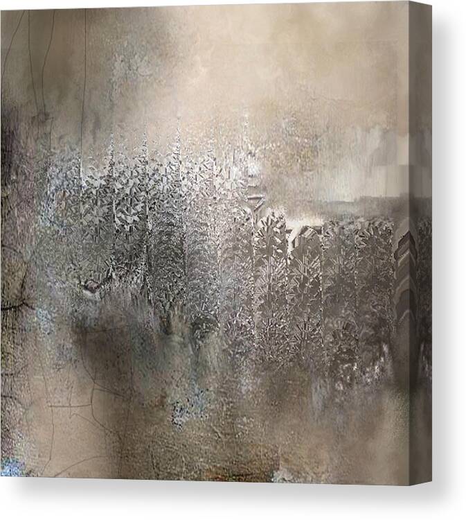  Canvas Print featuring the painting Silvery Night by Davina Nicholas