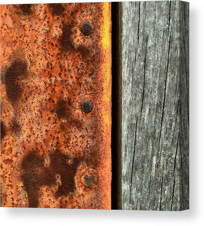 Abstract Canvas Print featuring the photograph Simplistic-raw Wood by Tom Druin