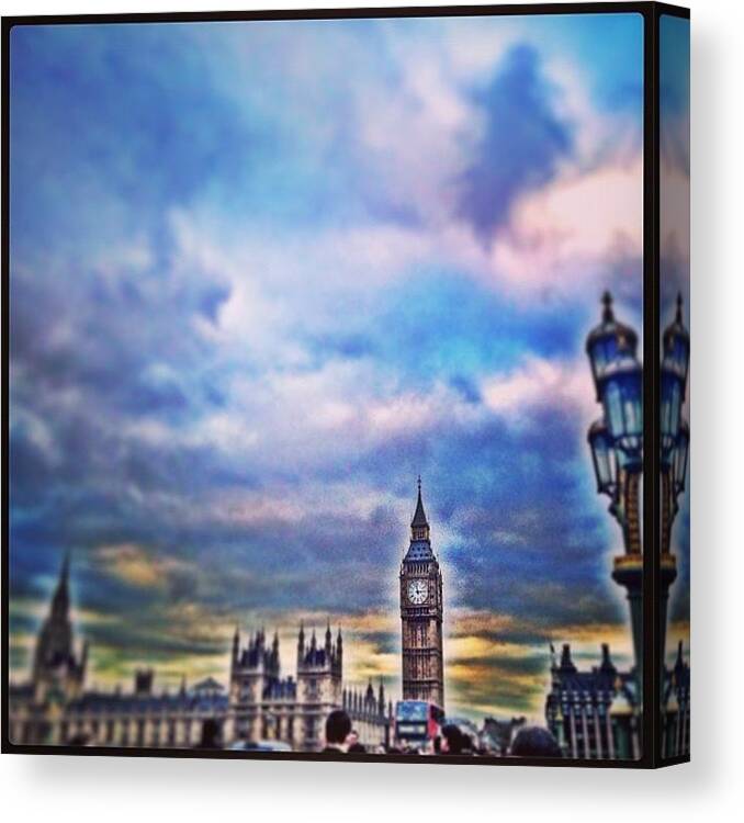 Westminster Canvas Print featuring the photograph #sky #skyline #westminster #bigben by Sharyn Omalley