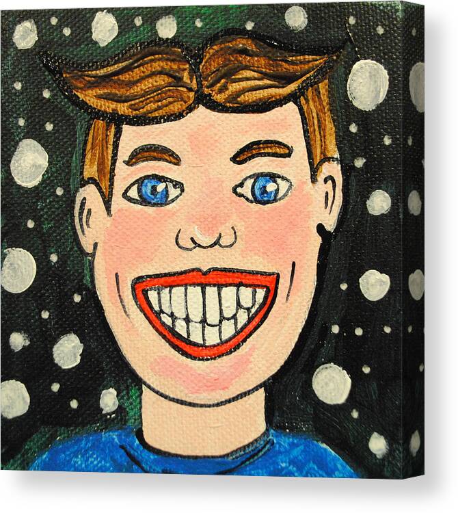 Asbury Park Canvas Print featuring the painting Smiling Boy by Patricia Arroyo