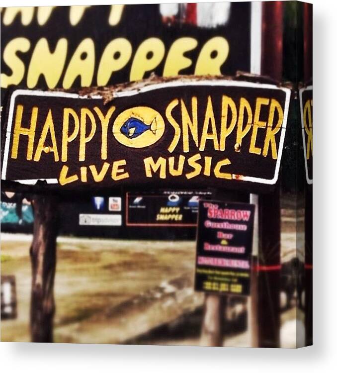 Snapper Canvas Print featuring the photograph Snap Happy Chappy by Candace Fowler
