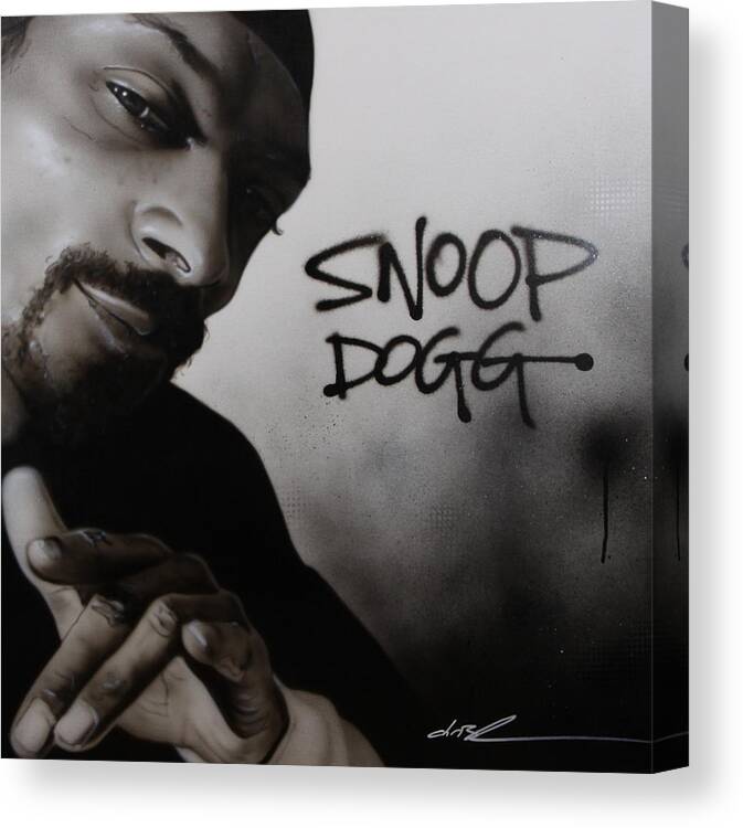 Snoop Dogg Canvas Print featuring the painting Snoop Dogg by Christian Chapman Art